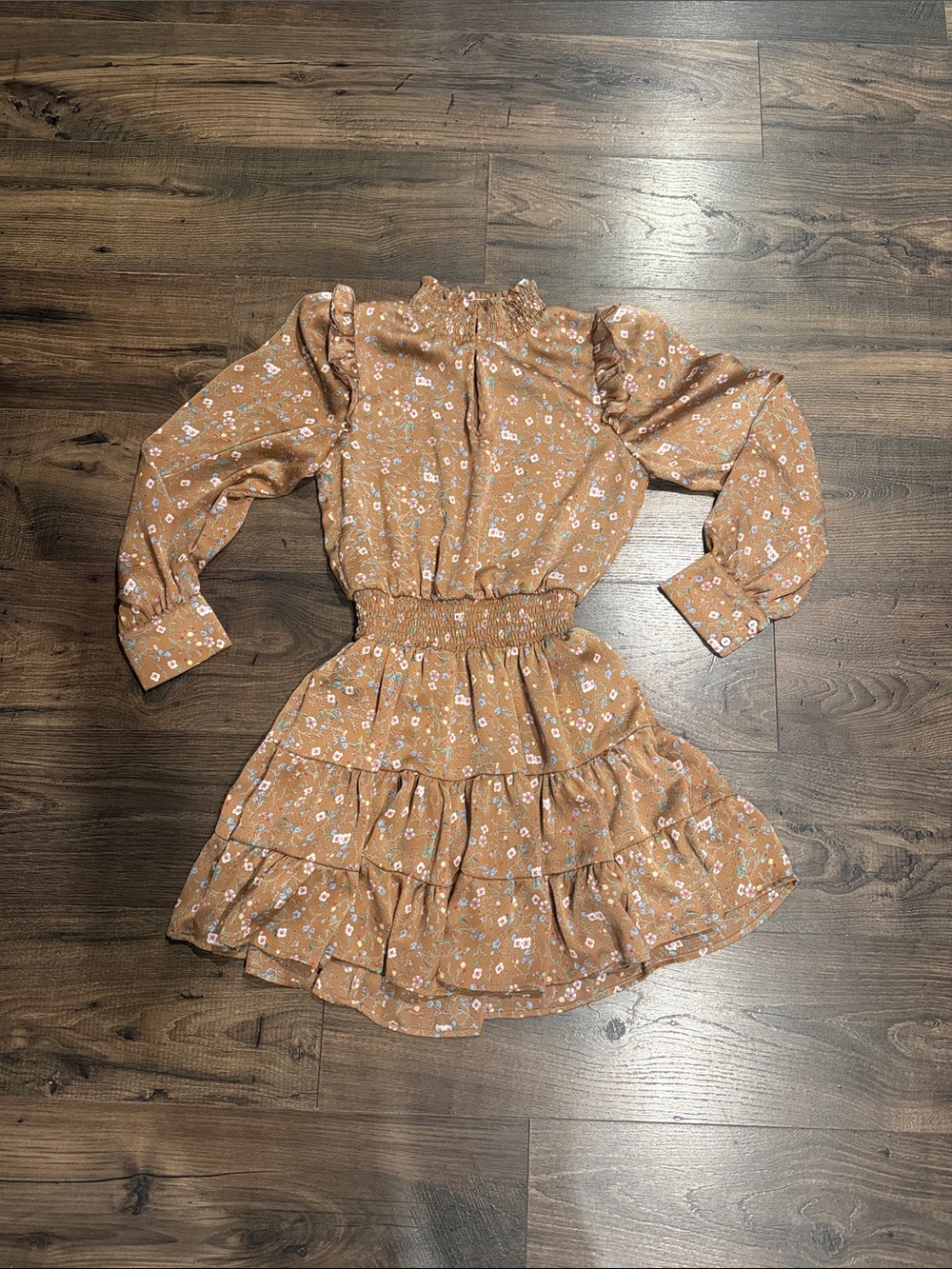 Heartloom Ruffle Long Sleeve Mini Dress